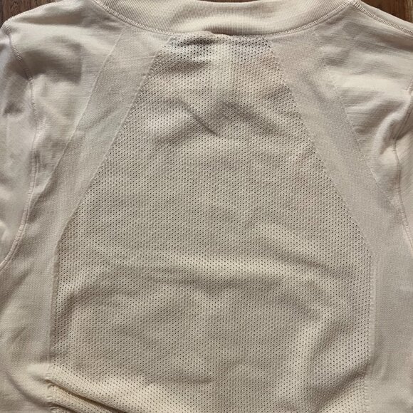 Elegant long-sleeved Athleta jersey cream/ivory size medium athleisure office - Picture 4 of 8